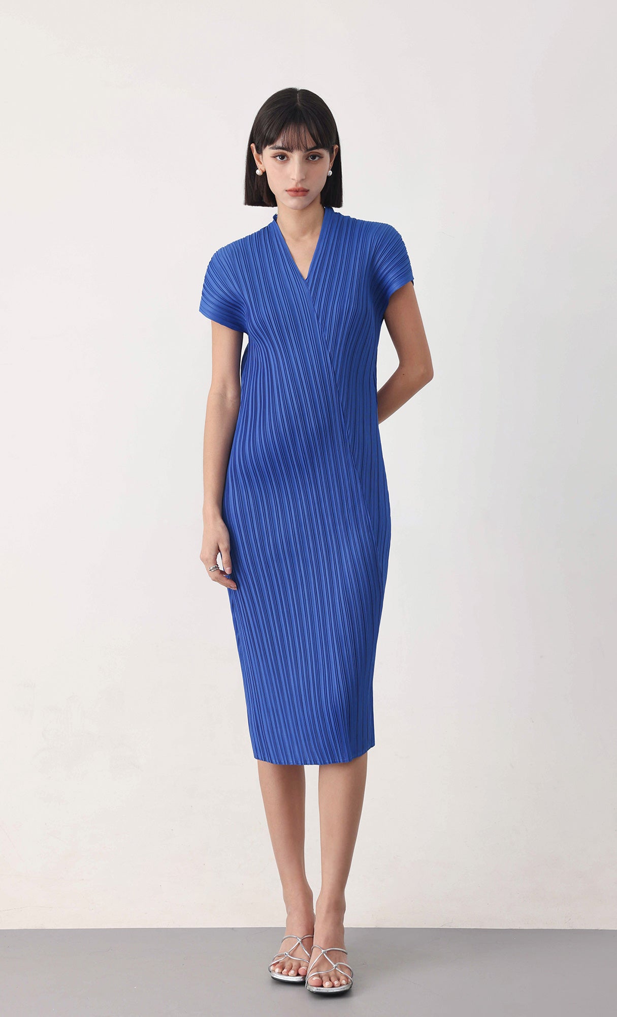Vivi pleated dress_blue