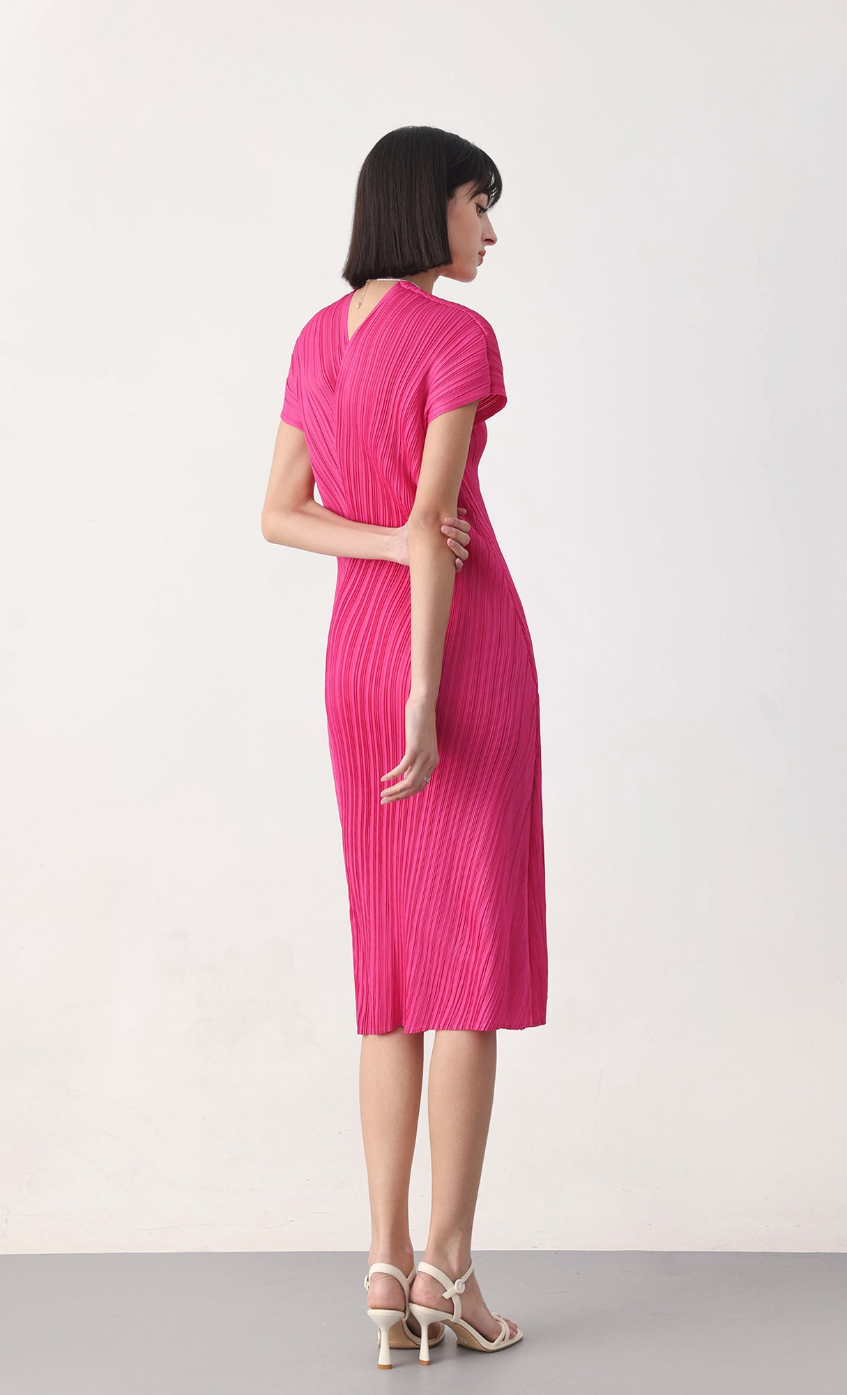 Vivi pleated dress_pink