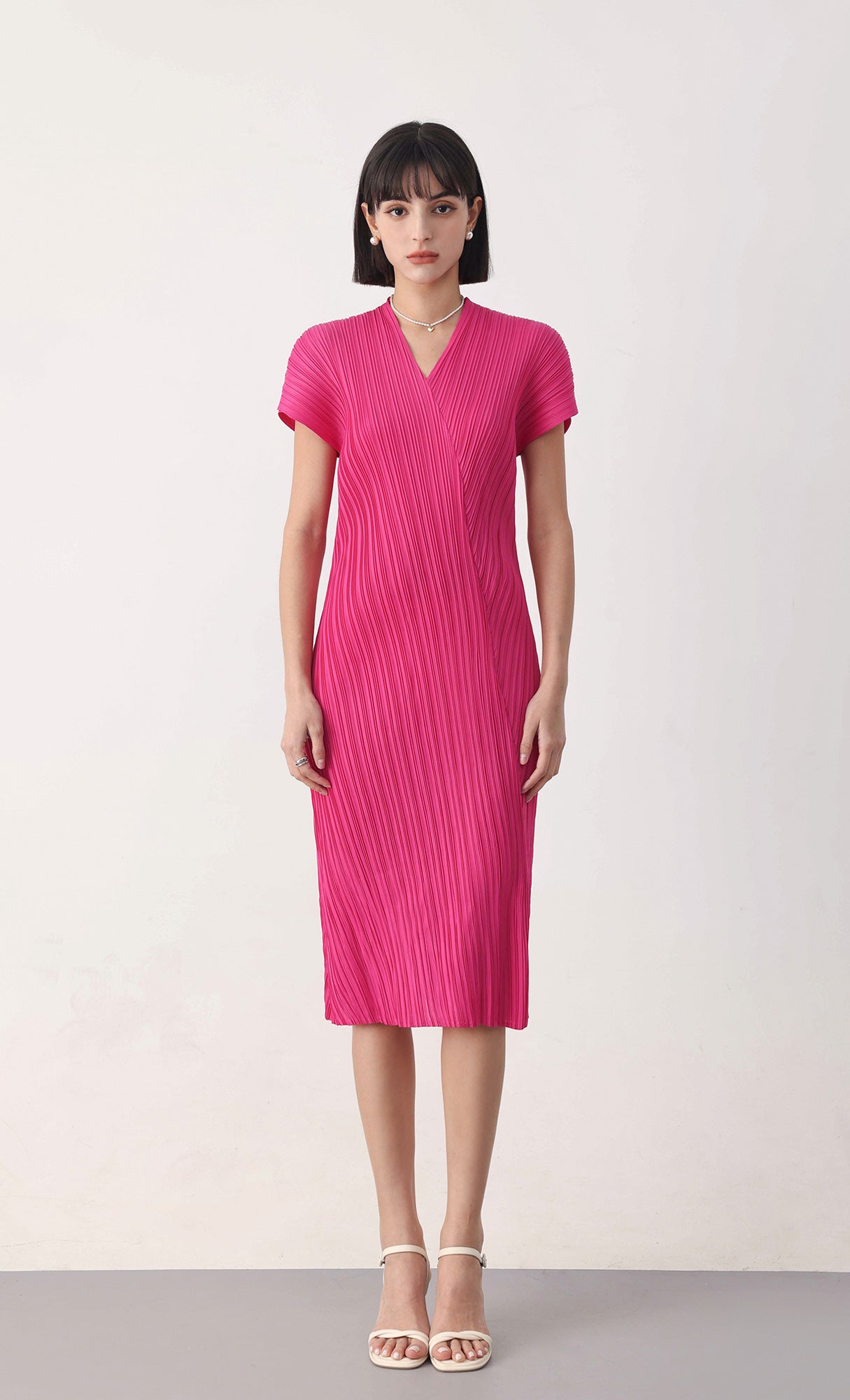 Vivi pleated dress_pink