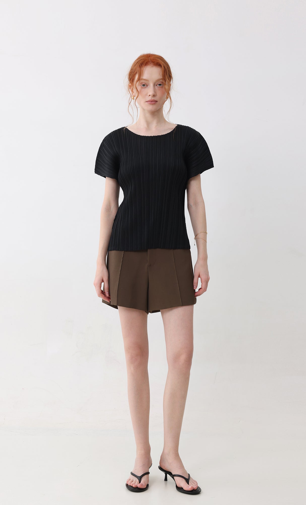 Fresh pleated top_black