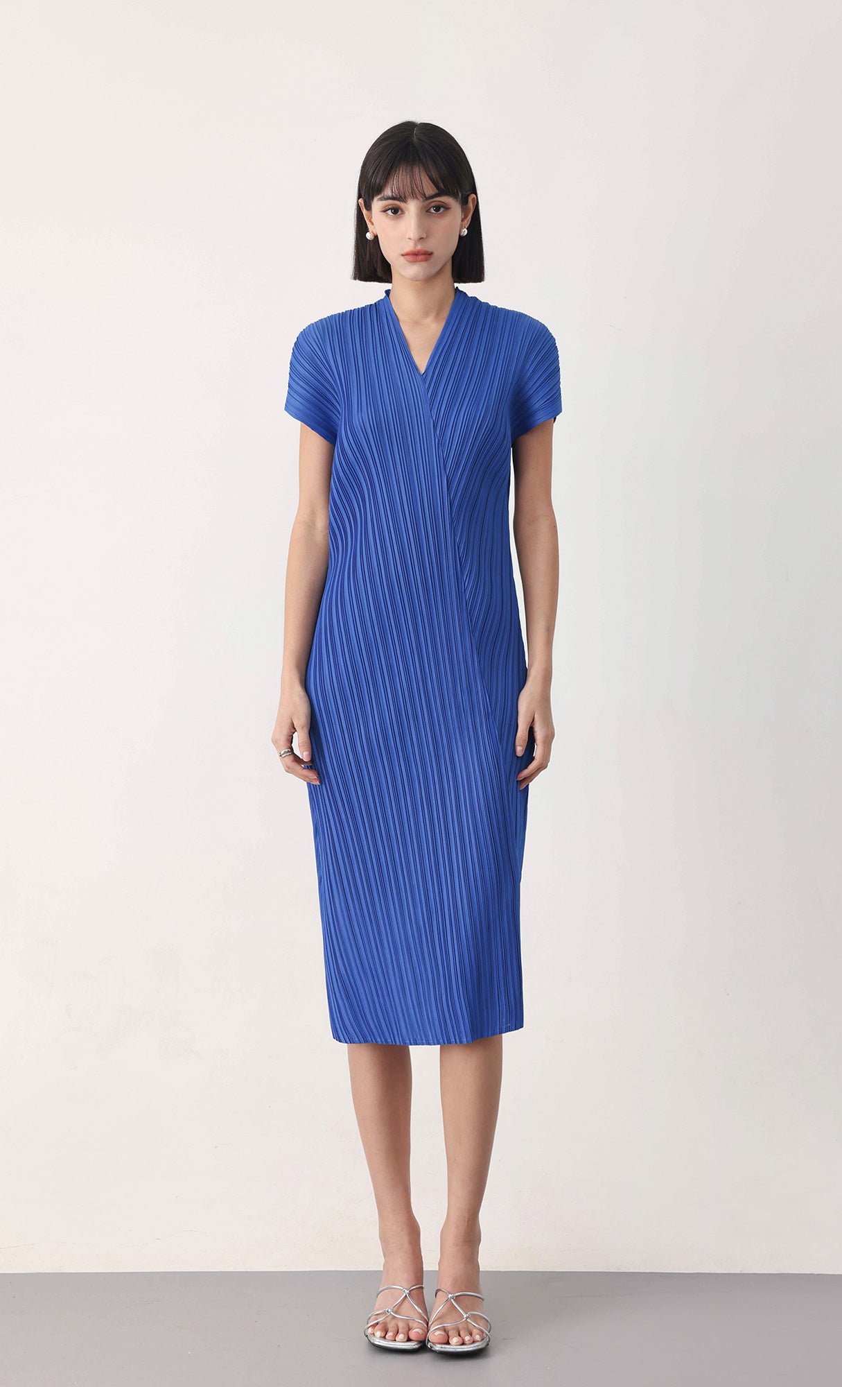 Vivi pleated dress_blue