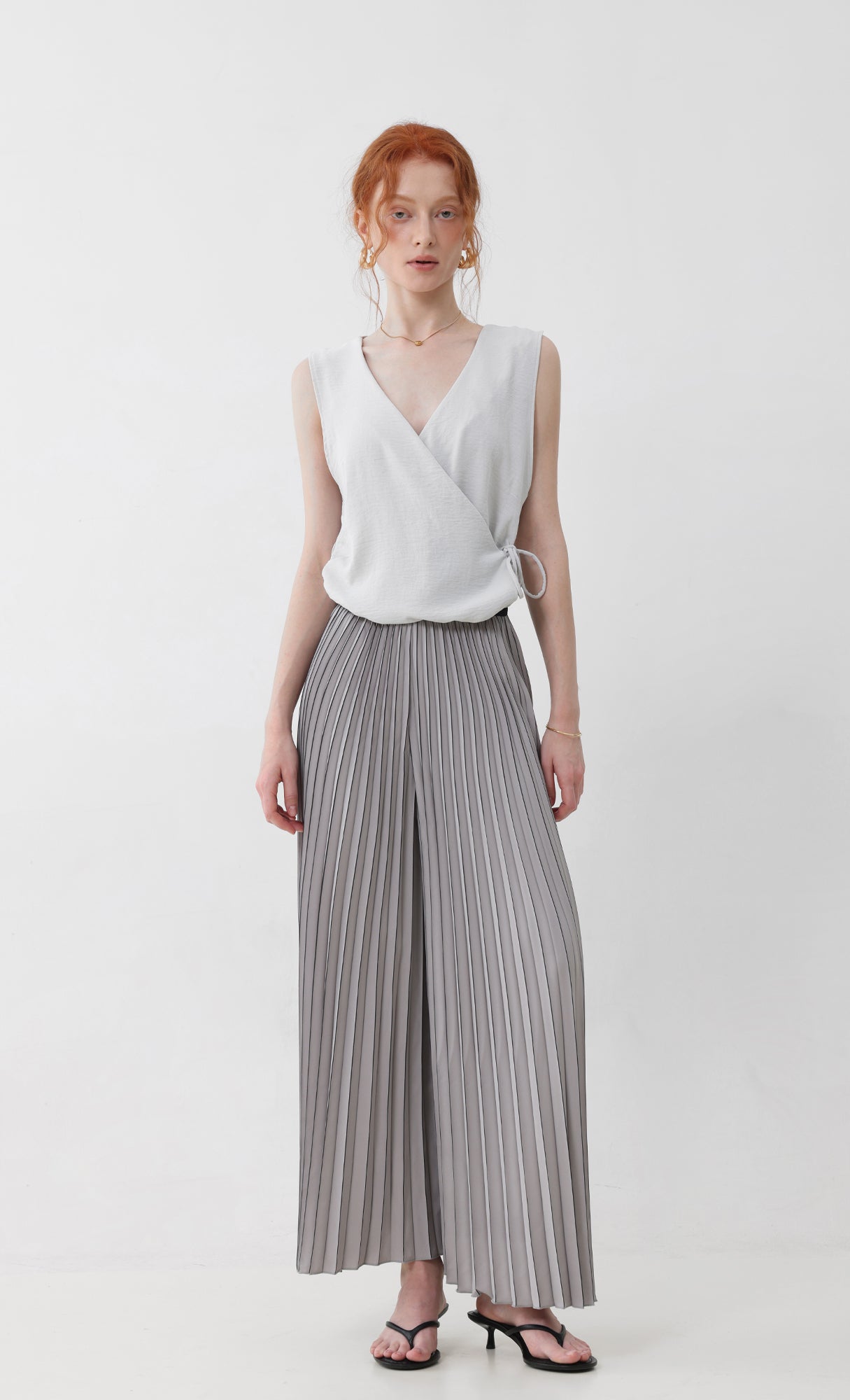 Boldy pleated pants_grey