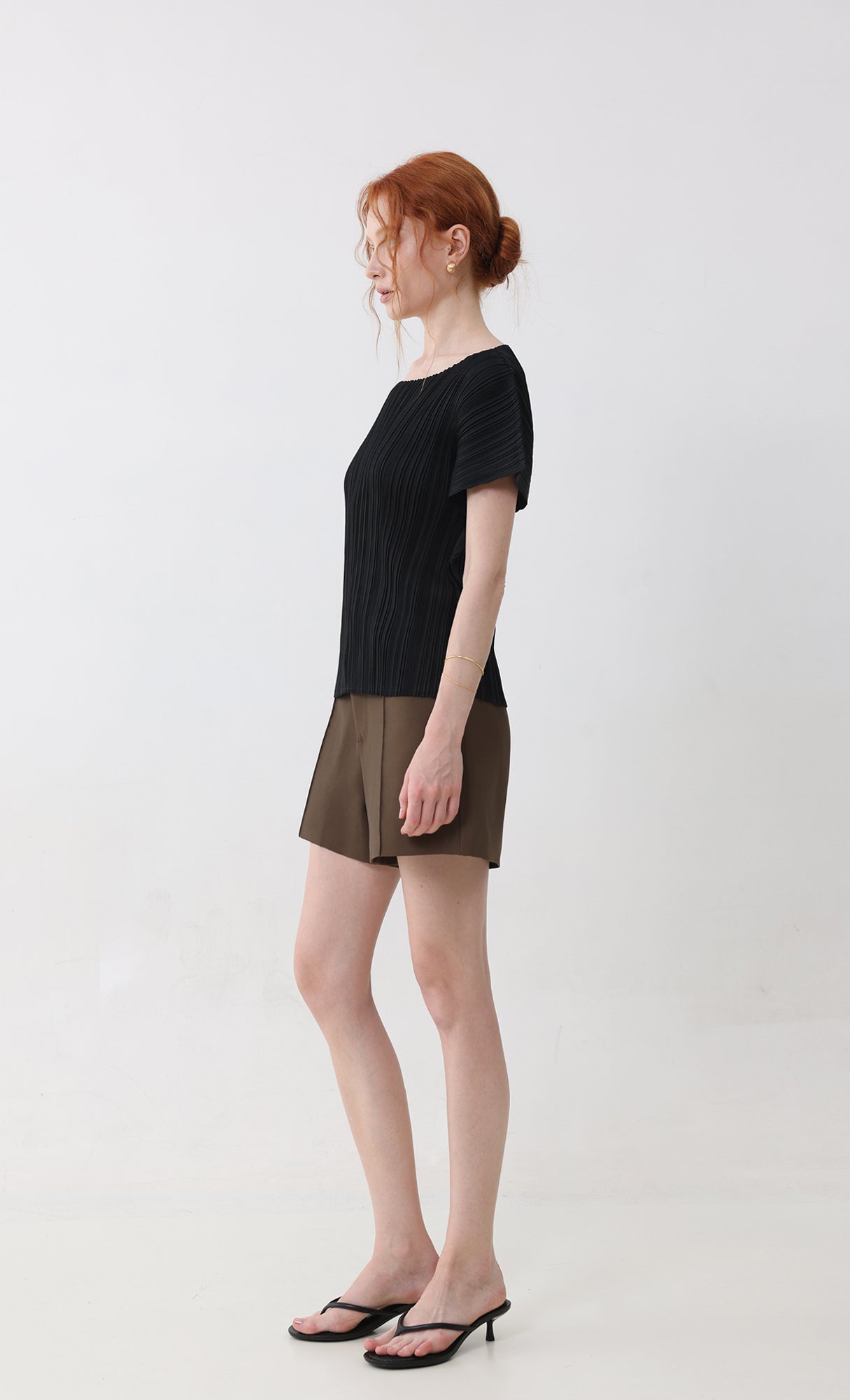 Fresh pleated top_black