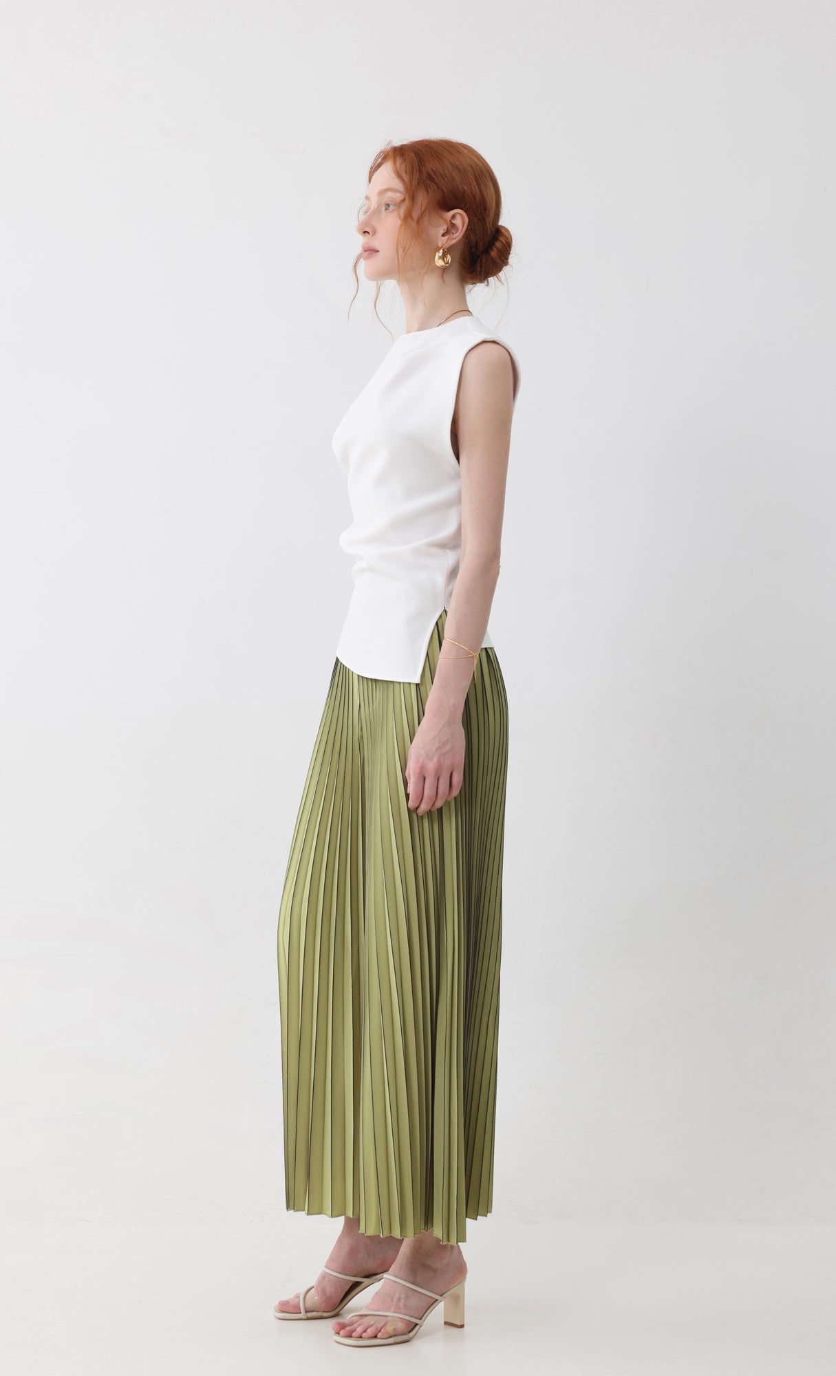 Boldy pleated pants_green