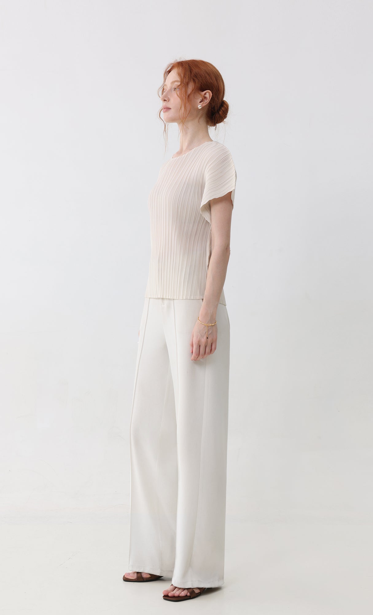 Fresh pleated top_ivory