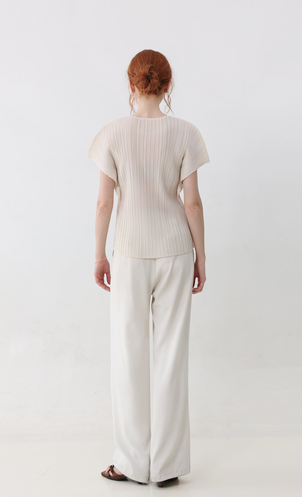 Fresh pleated top_ivory