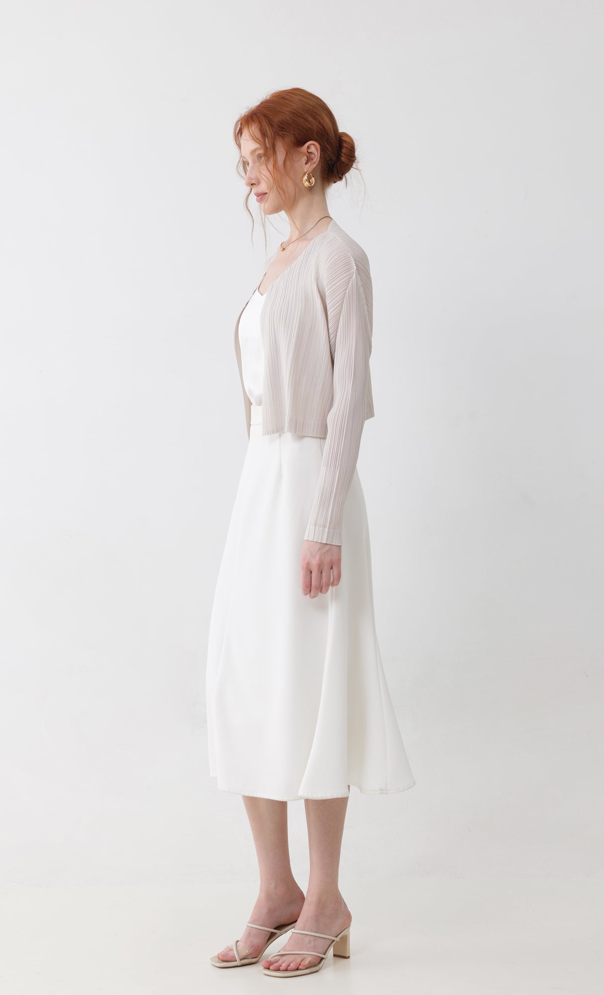 Cod pleated cardigan_light-beige