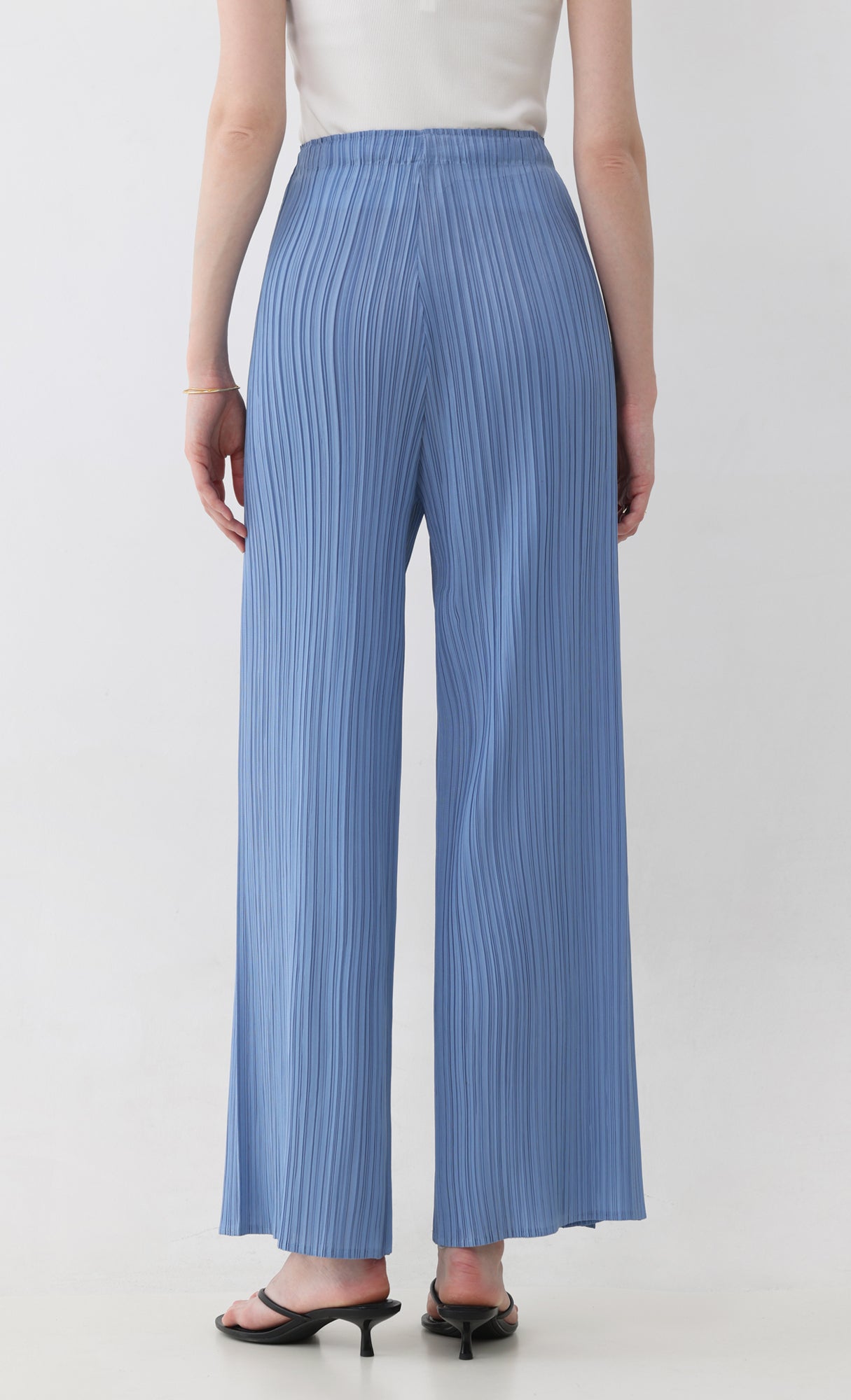 Limit pleated pants_blue