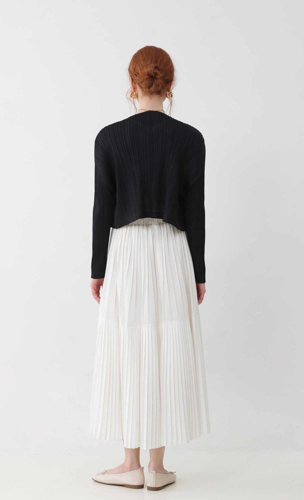 Cod pleated cardigan_black
