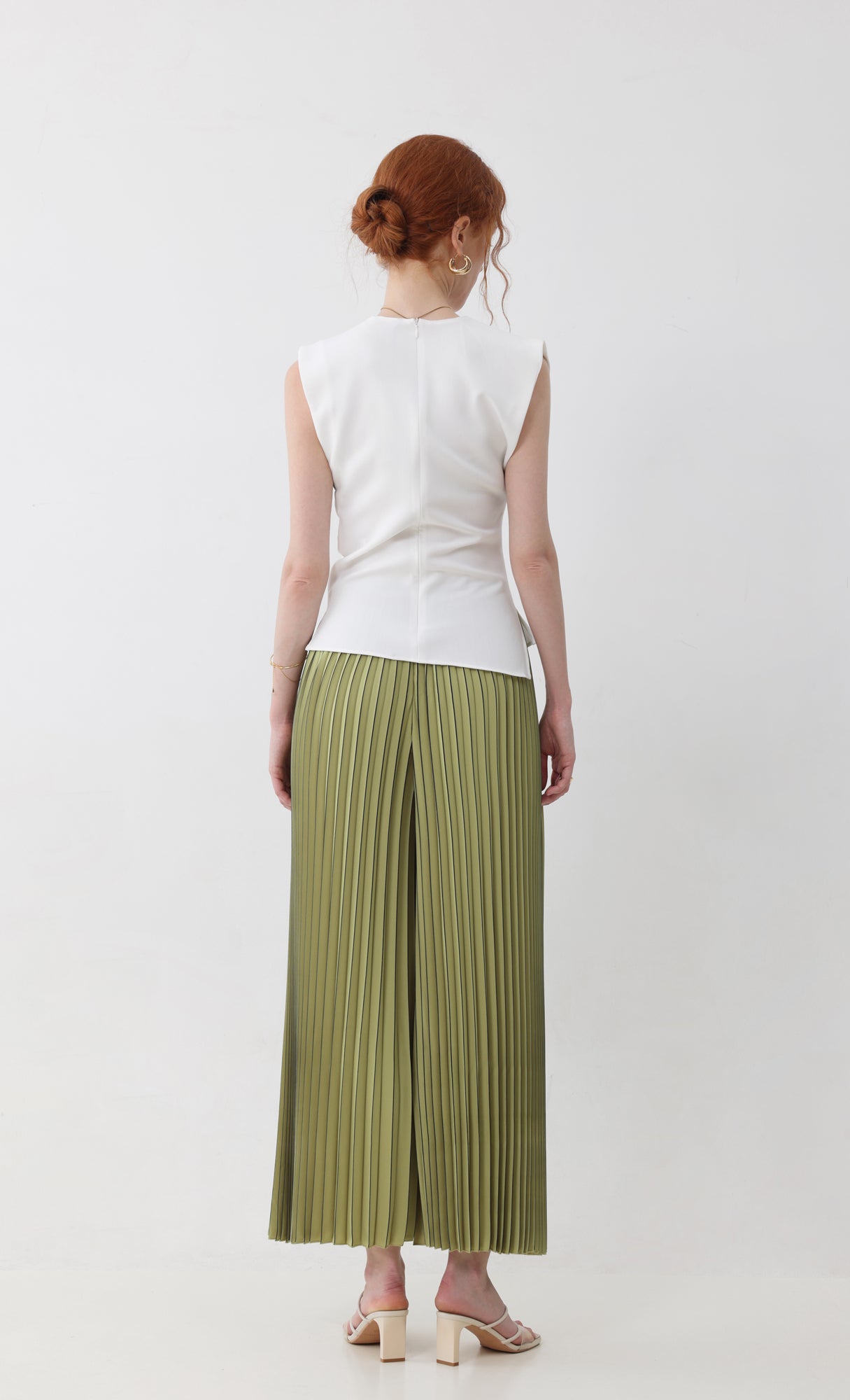 Boldy pleated pants_green