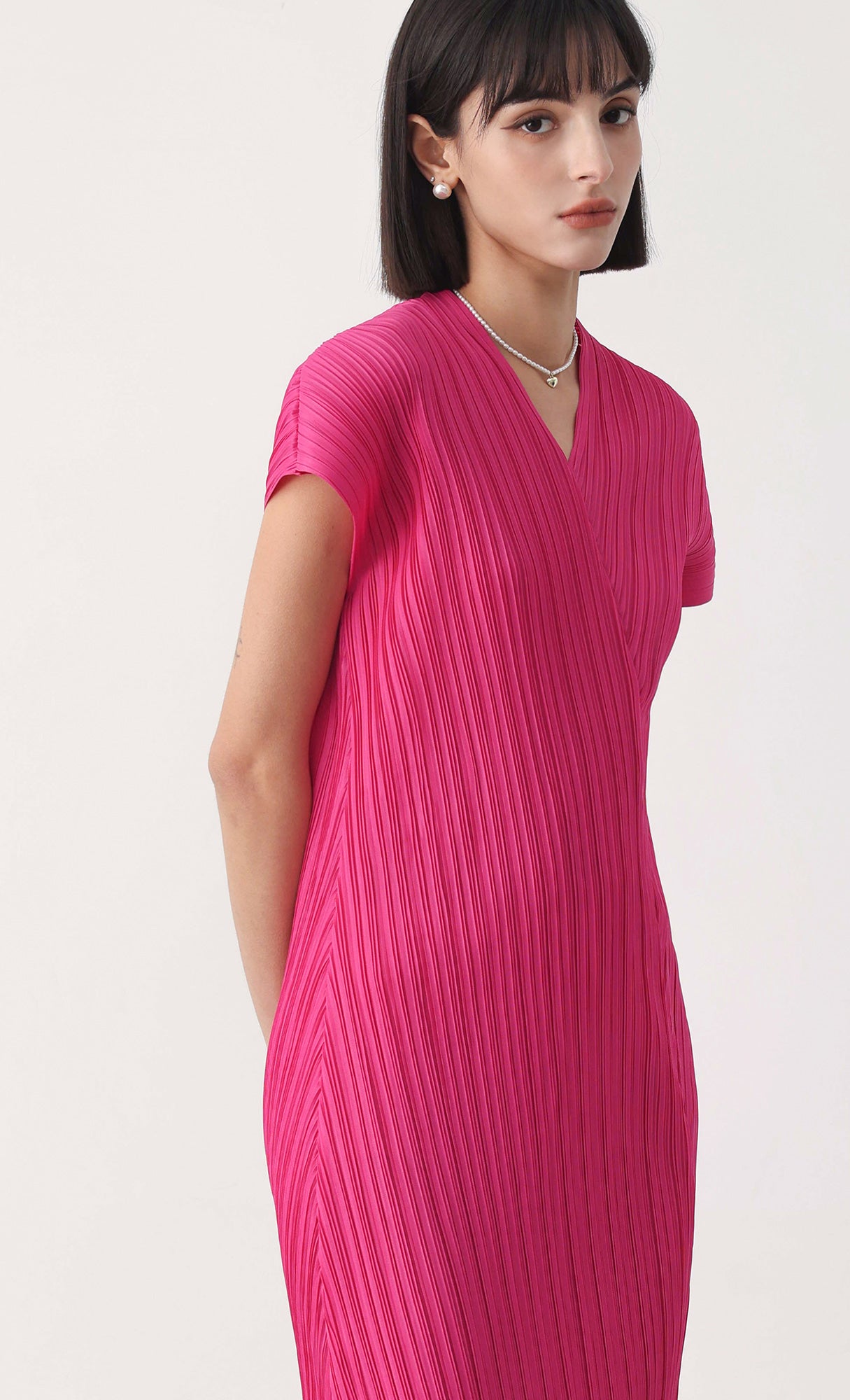 Vivi pleated dress_pink