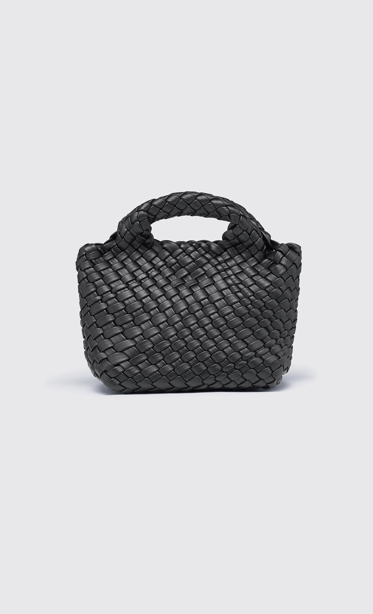 Color mini weaving bag_black