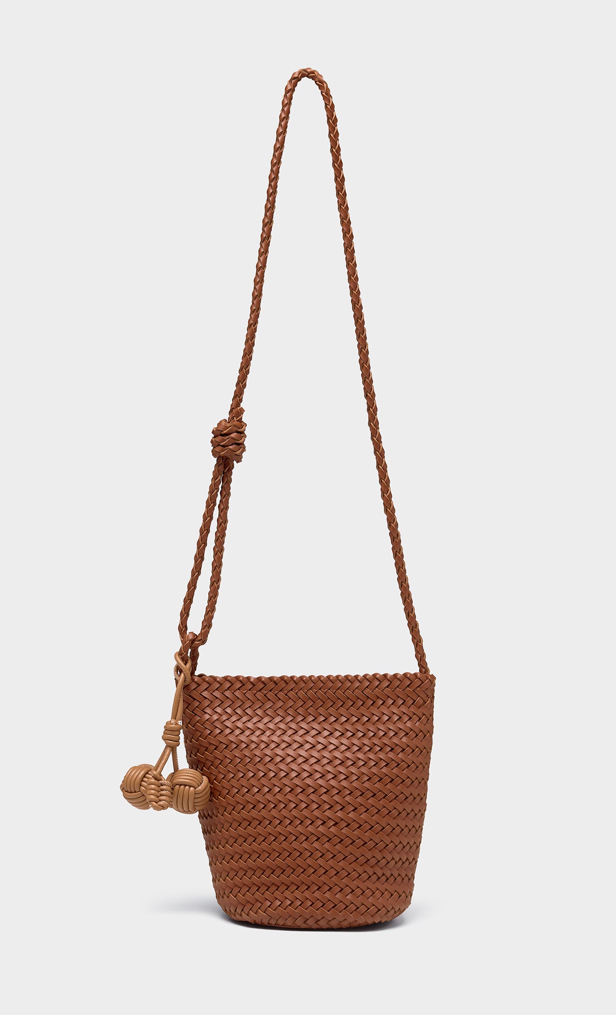 Belle weaving bucket bag_camelbrown