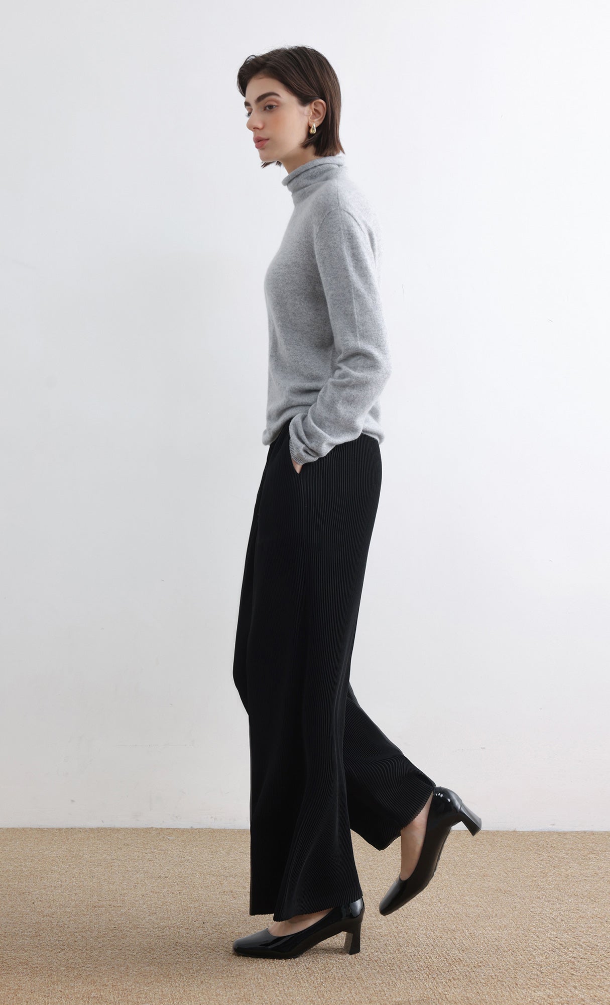 Massino Pleated Pants_Black