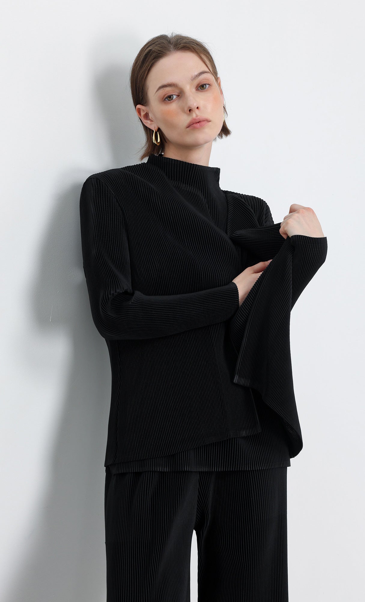 Essential Pleats Cardigan_Black