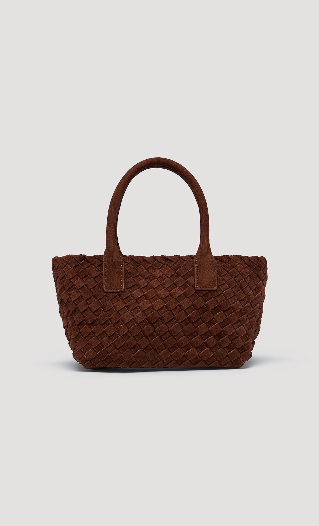 Weaving Leather Suede Mini Bag_Brown