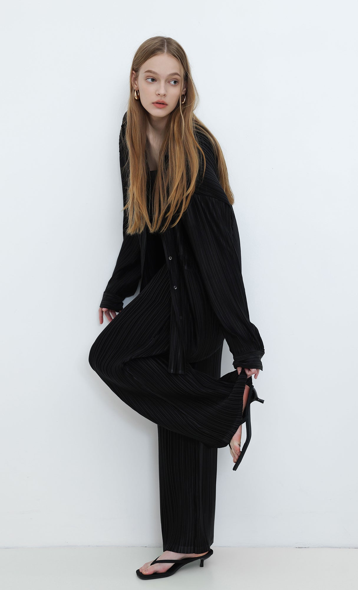Core Satin Long Pants_Black