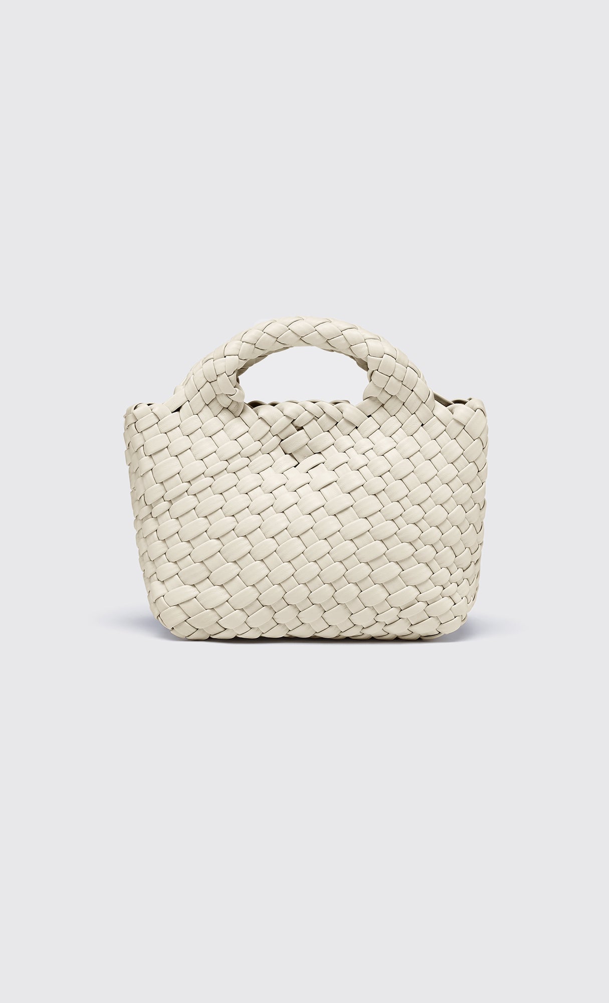 Color mini weaving bag_white