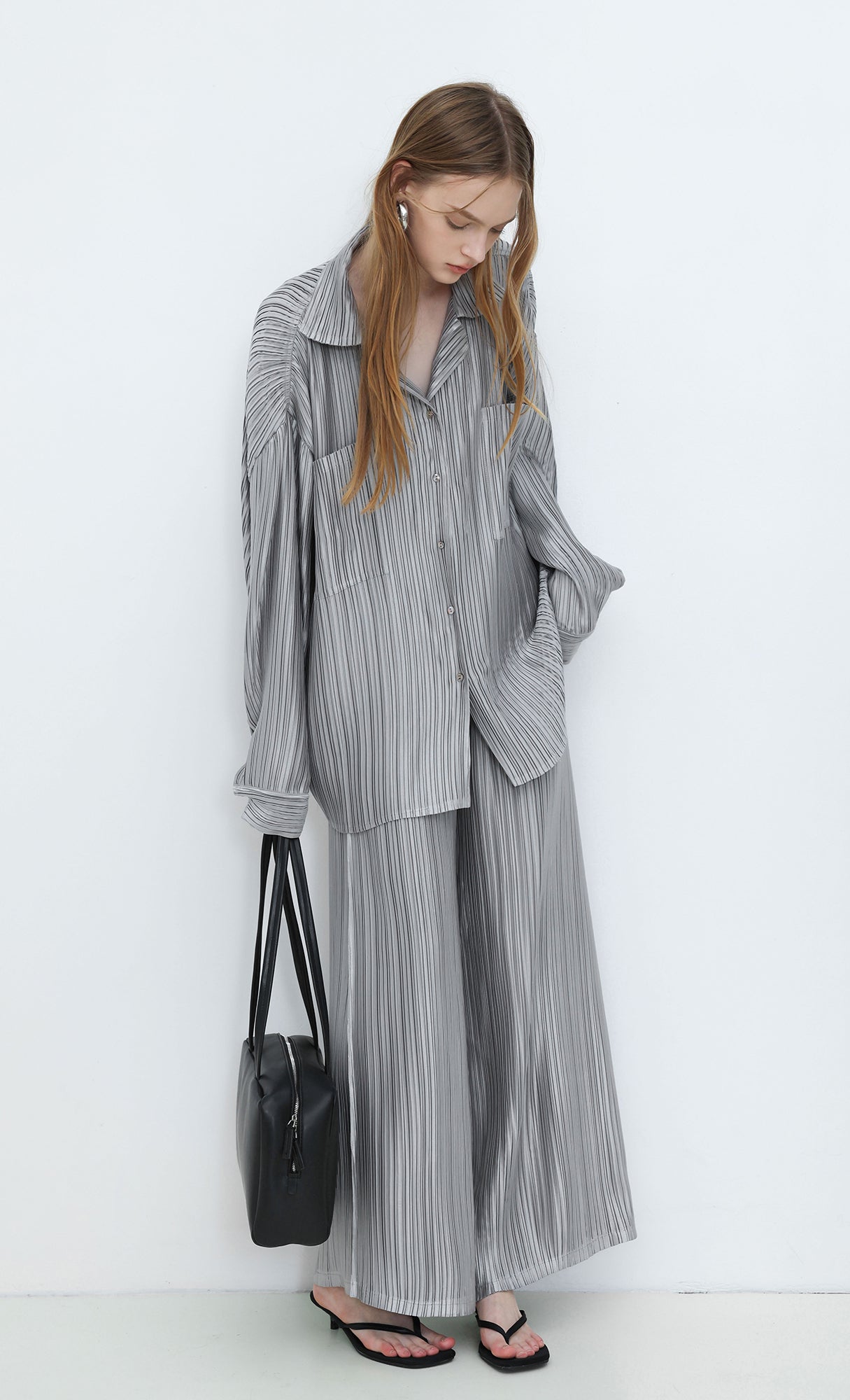 Core Satin Long Pants_Grey