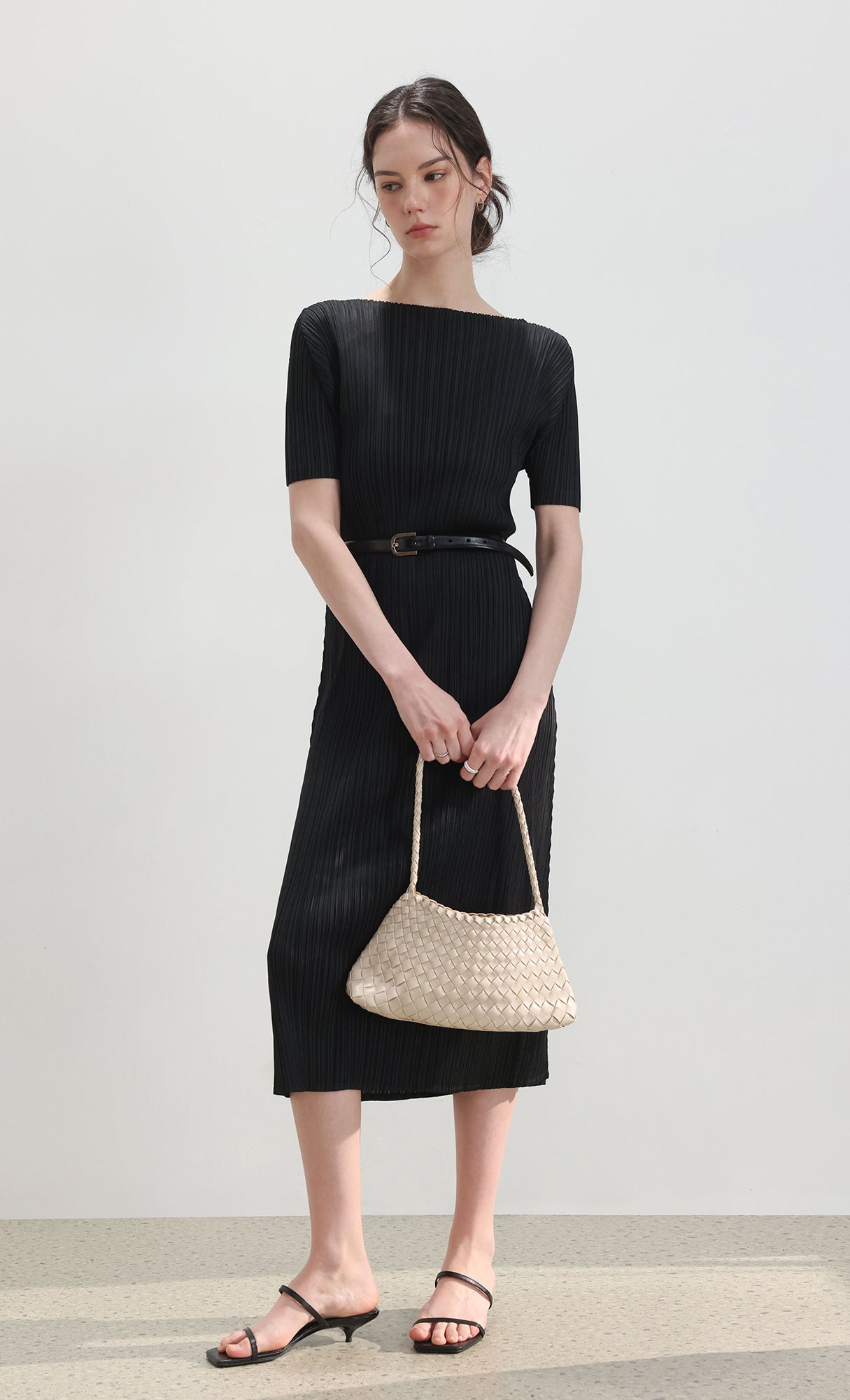 Nesia weaving shouler bag_ivory