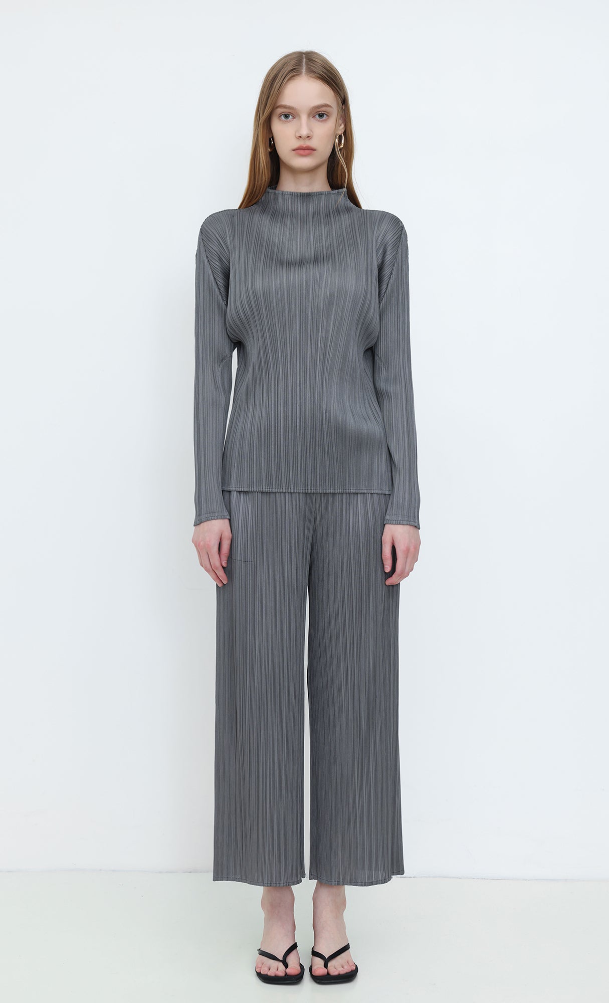 Core Pleated Pants_Charcoal