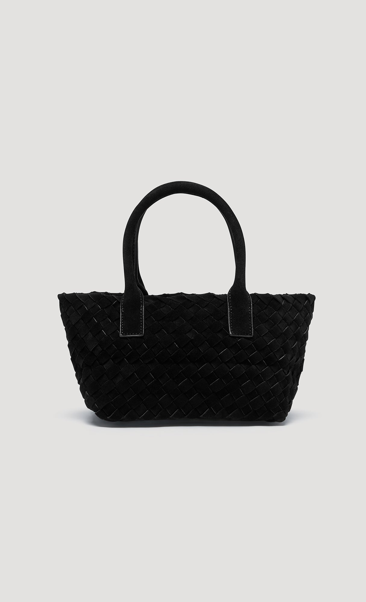 Weaving Leather Suede Mini Bag_Black