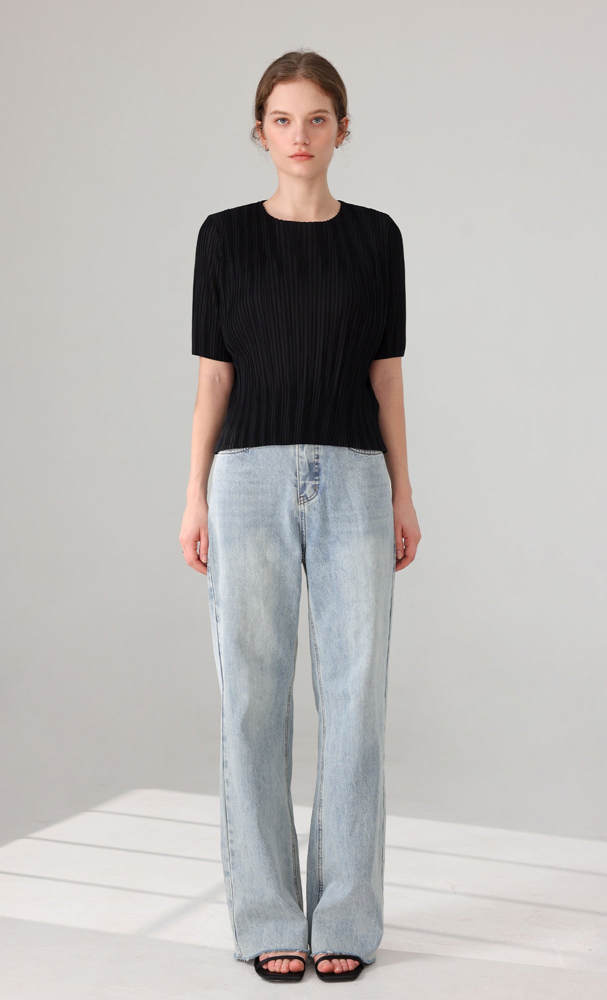Parky Pleated Top_black