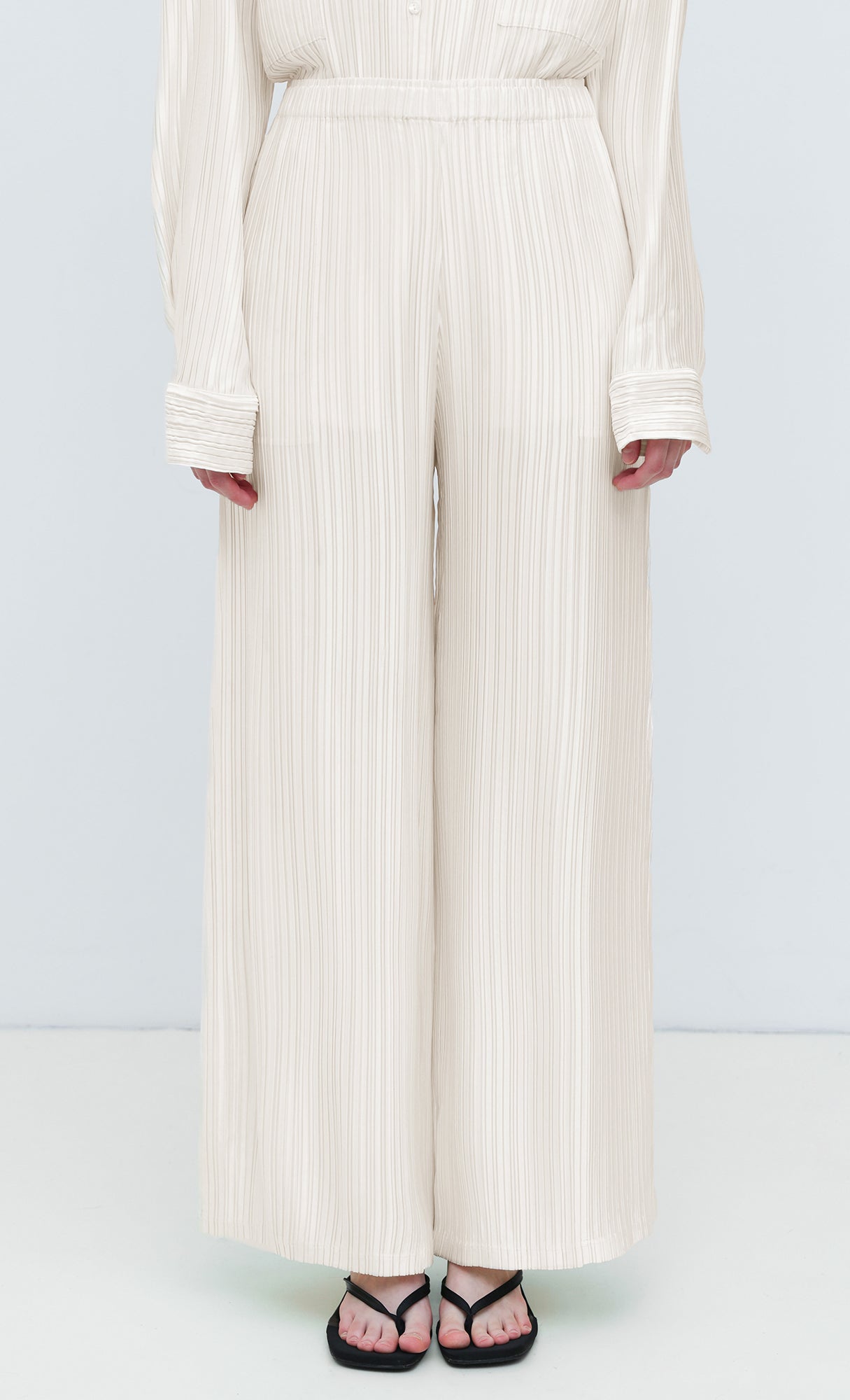 Core Satin Long Pants_Ivory