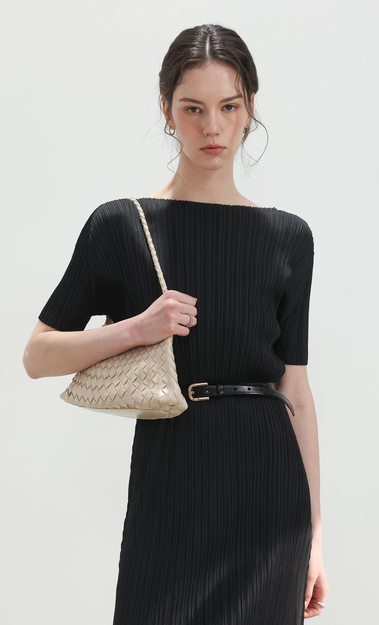Nesia weaving shouler bag_ivory