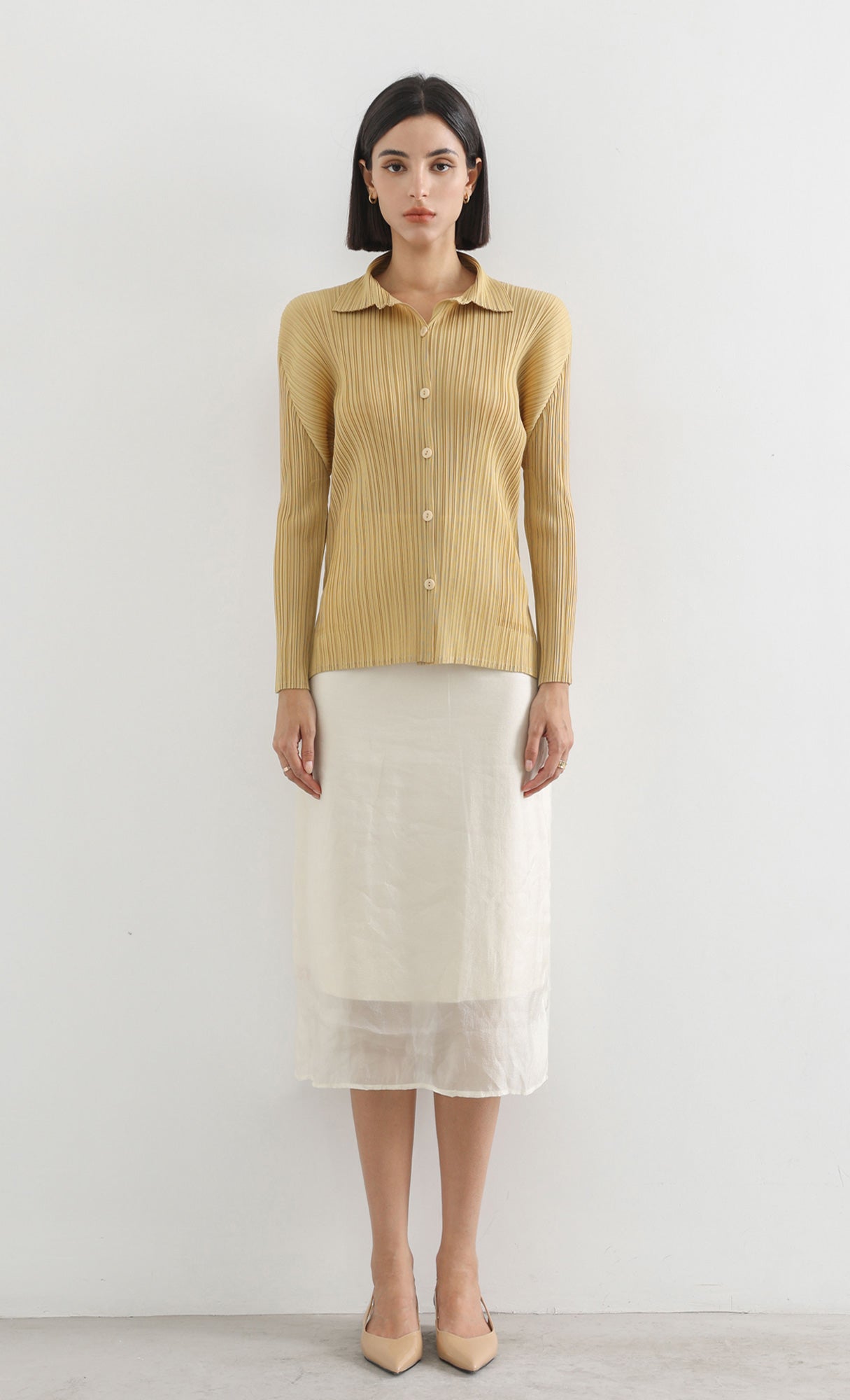 hush pleated shirts_camel