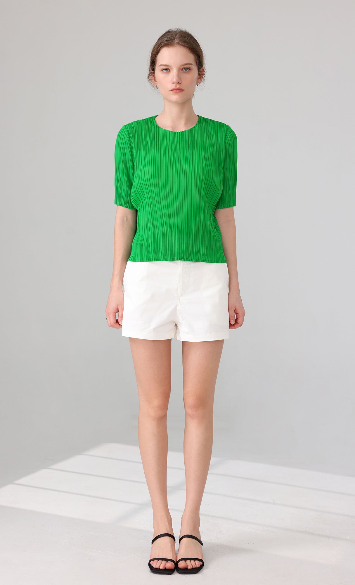 Parky Pleated Top_green