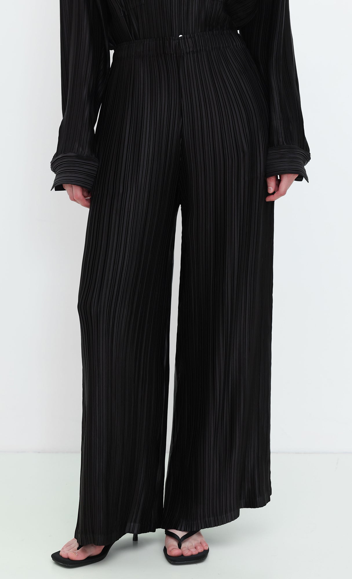 Core Satin Long Pants_Black
