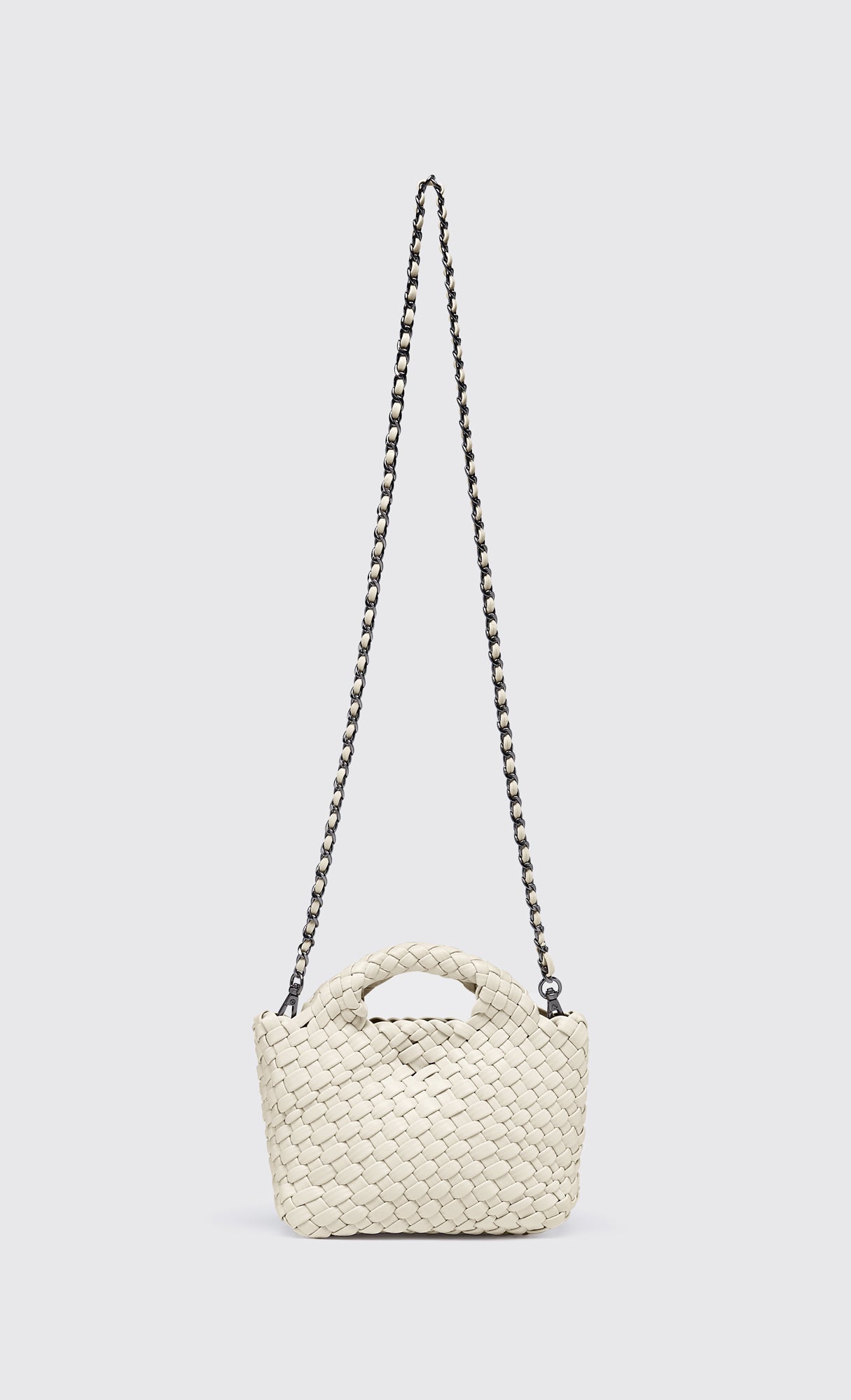 Color mini weaving bag_white