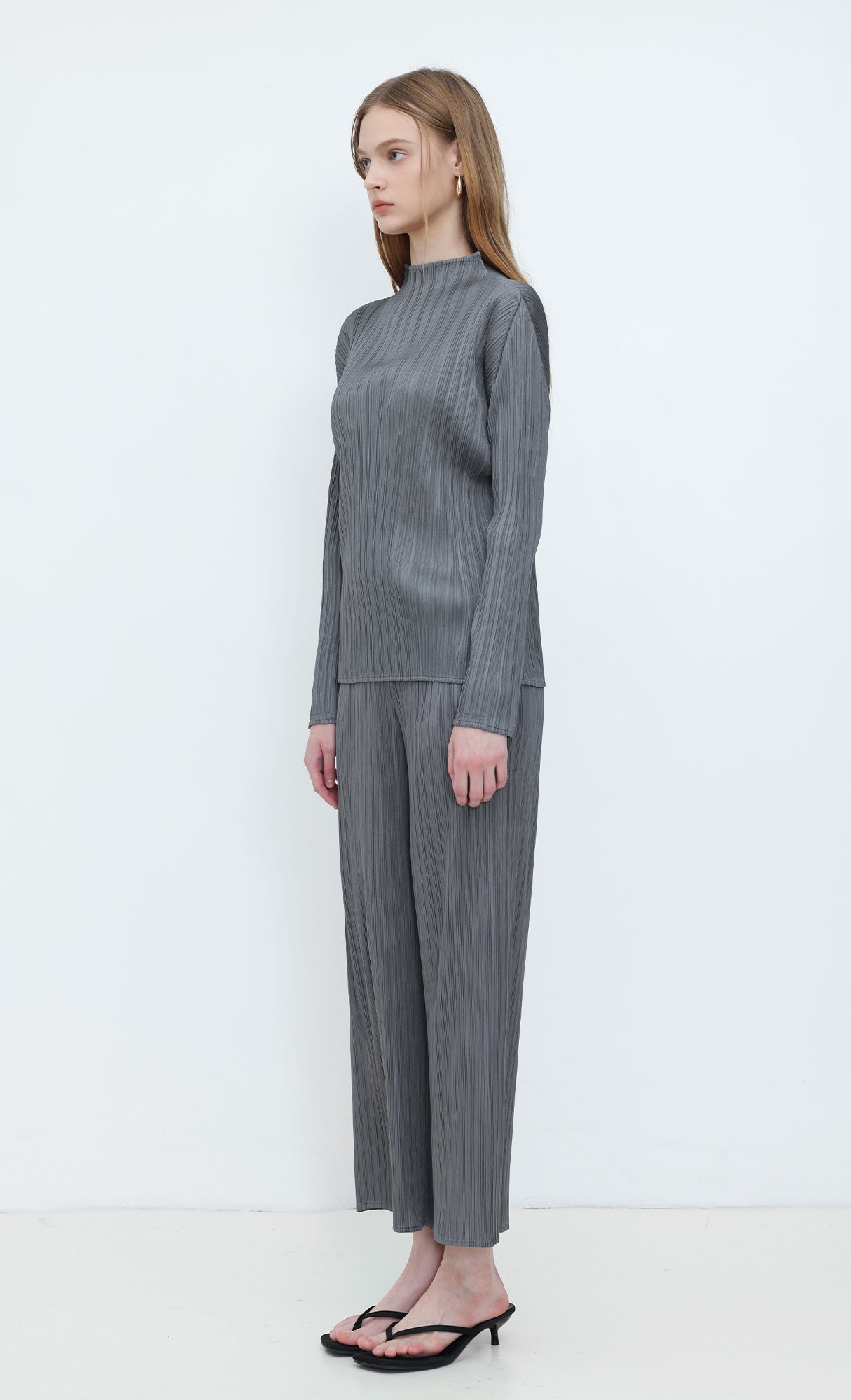 Core Pleated Pants_Charcoal