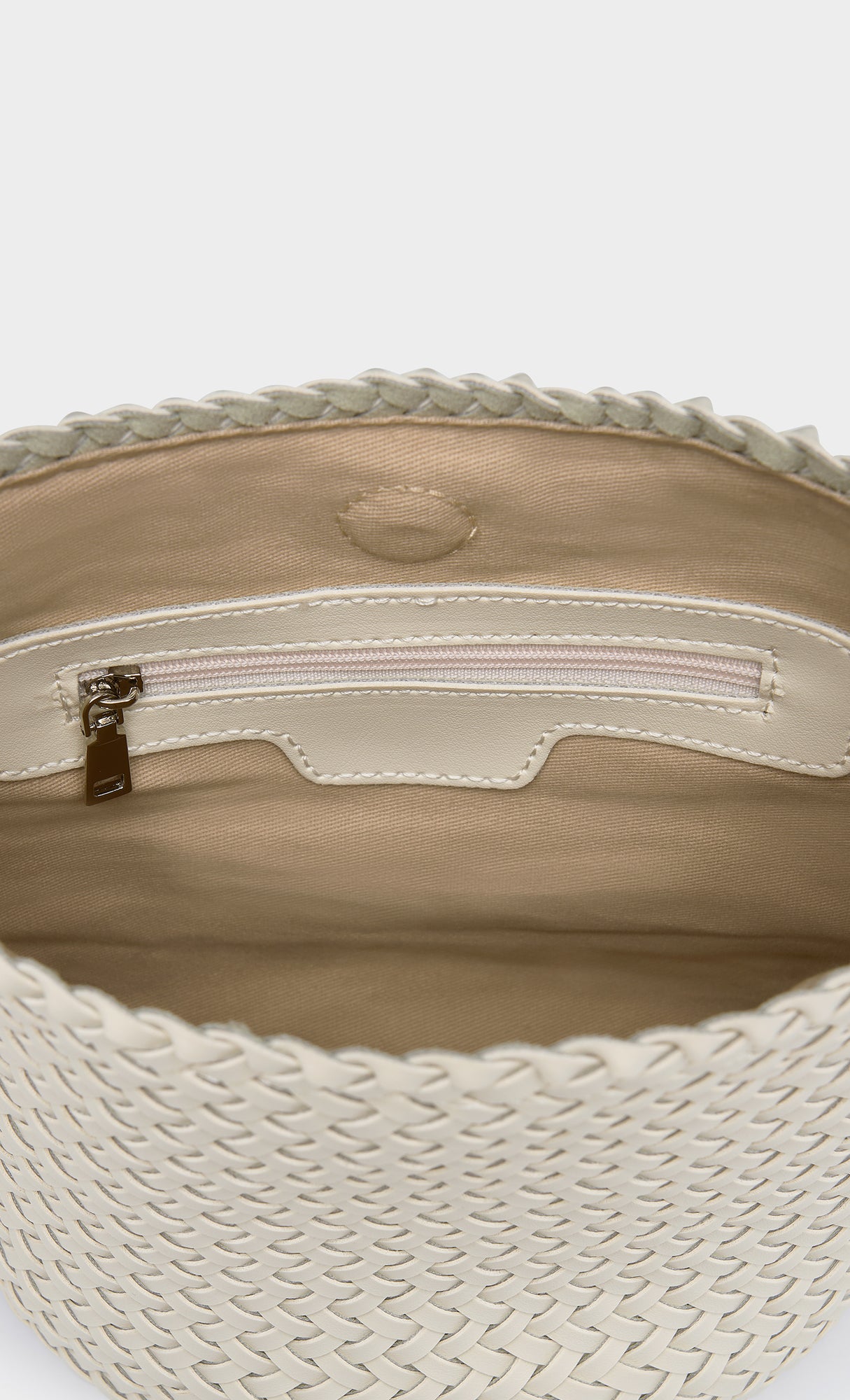 Belle weaving bucket bag_white