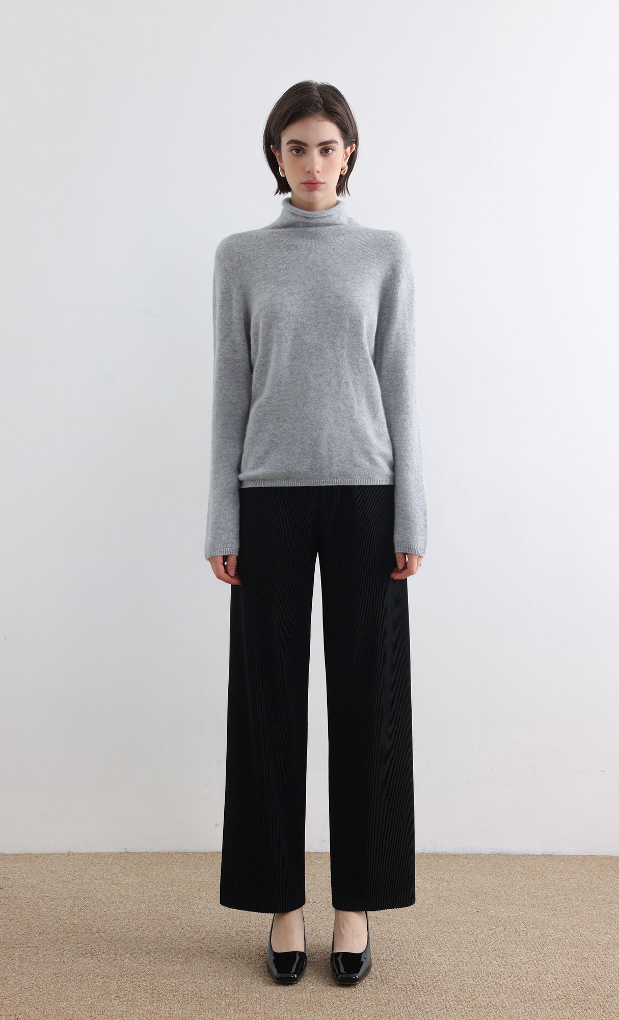 Massino Pleated Pants_Black