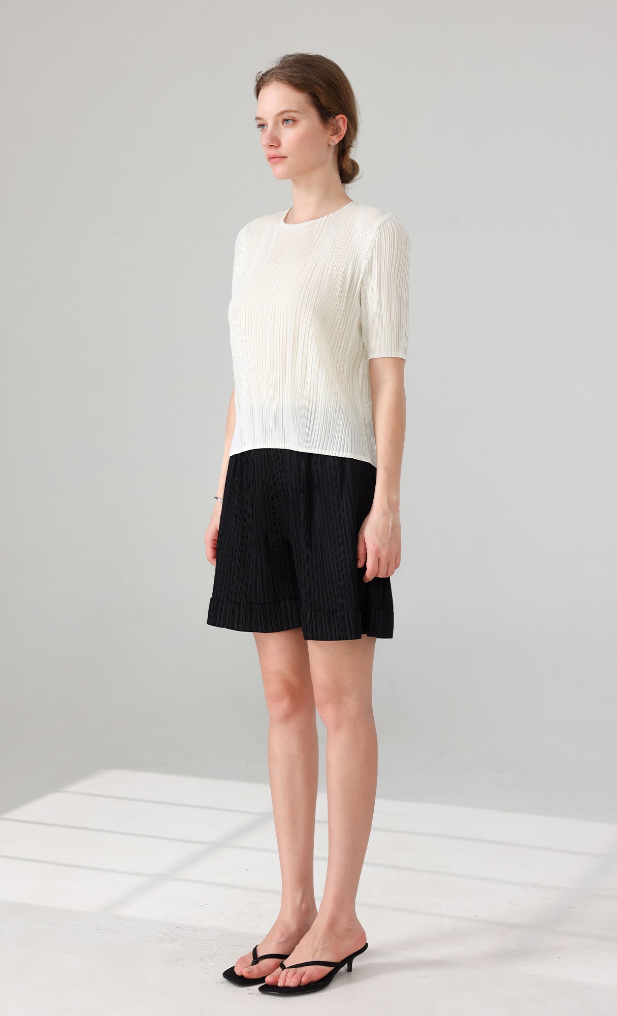 Parky Pleated Top_ivory