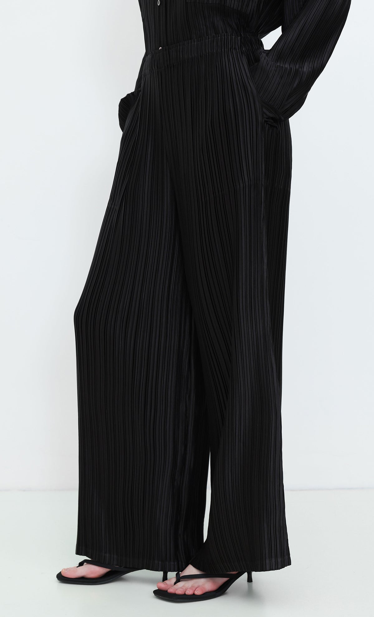 Core Satin Long Pants_Black