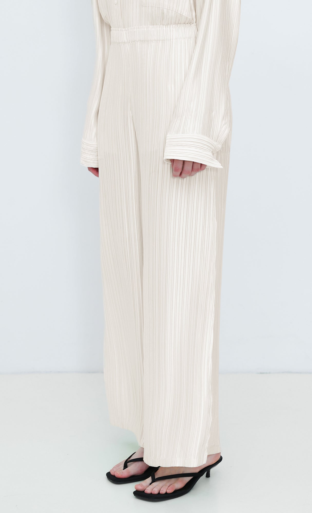 Core Satin Long Pants_Ivory