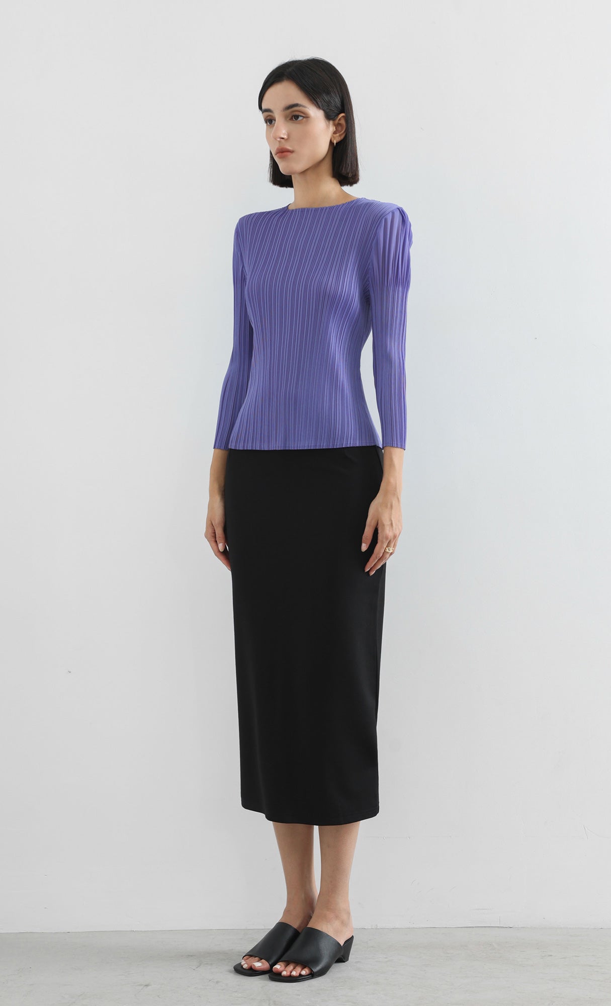 jas puff pleated top_2colors