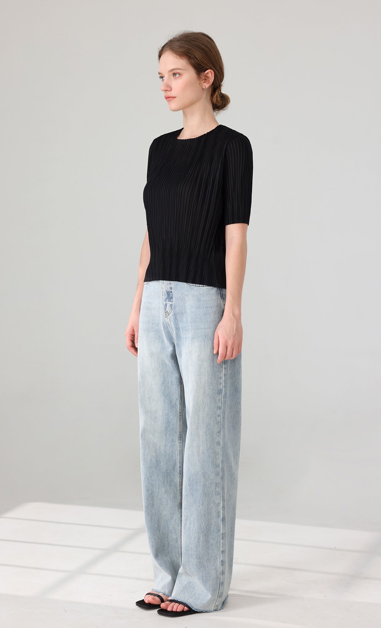 Parky Pleated Top_black