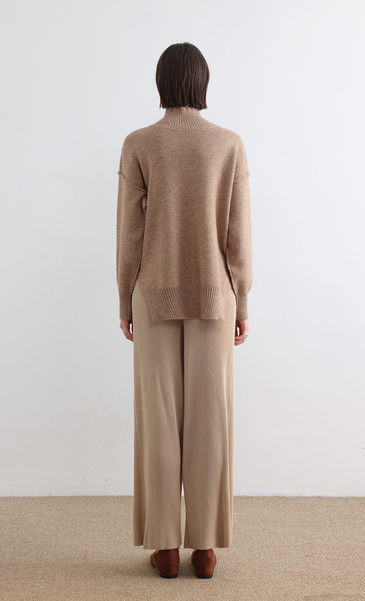 Massino Pleated Pants_Light Beige