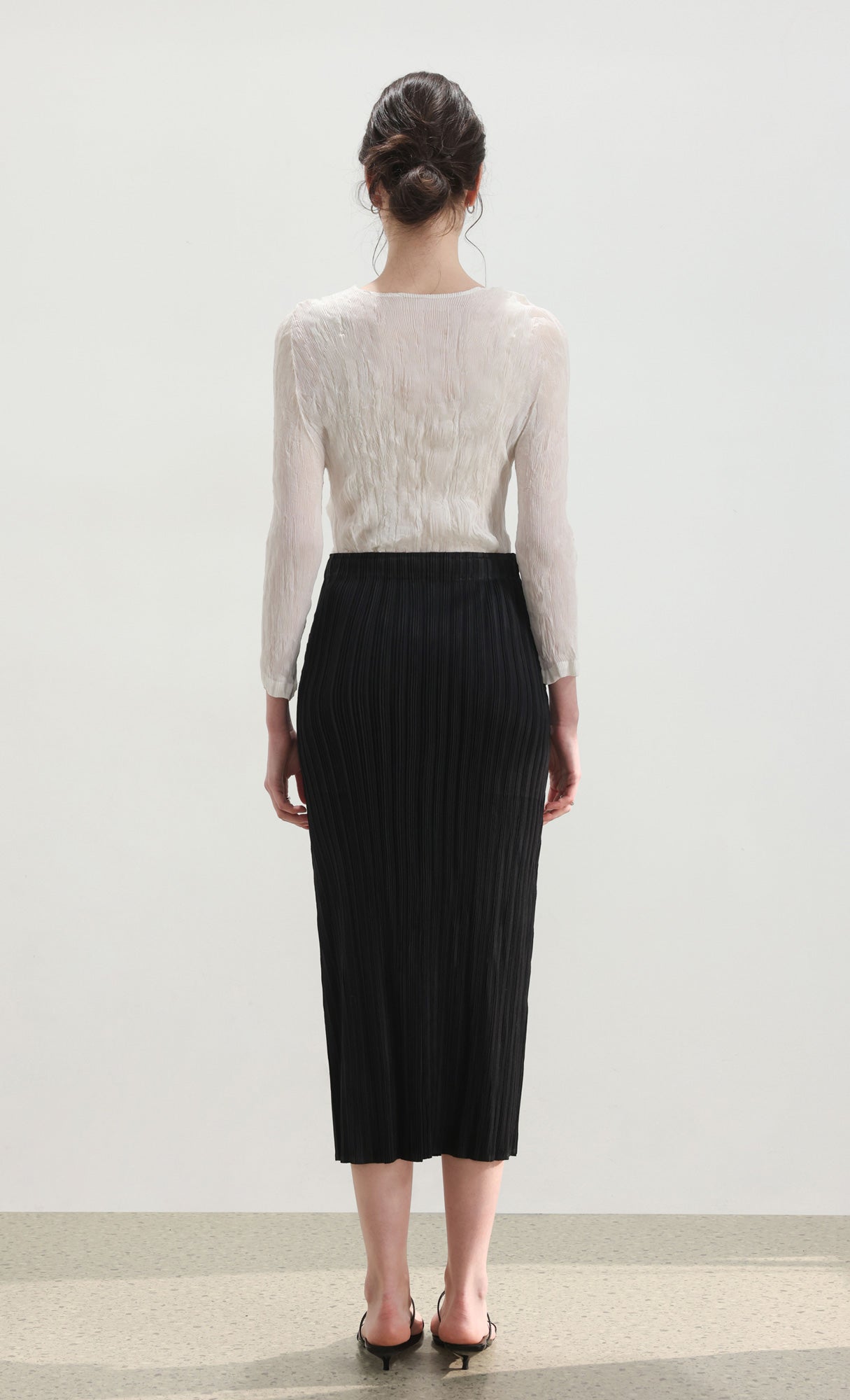 Ria pleated skirt_black