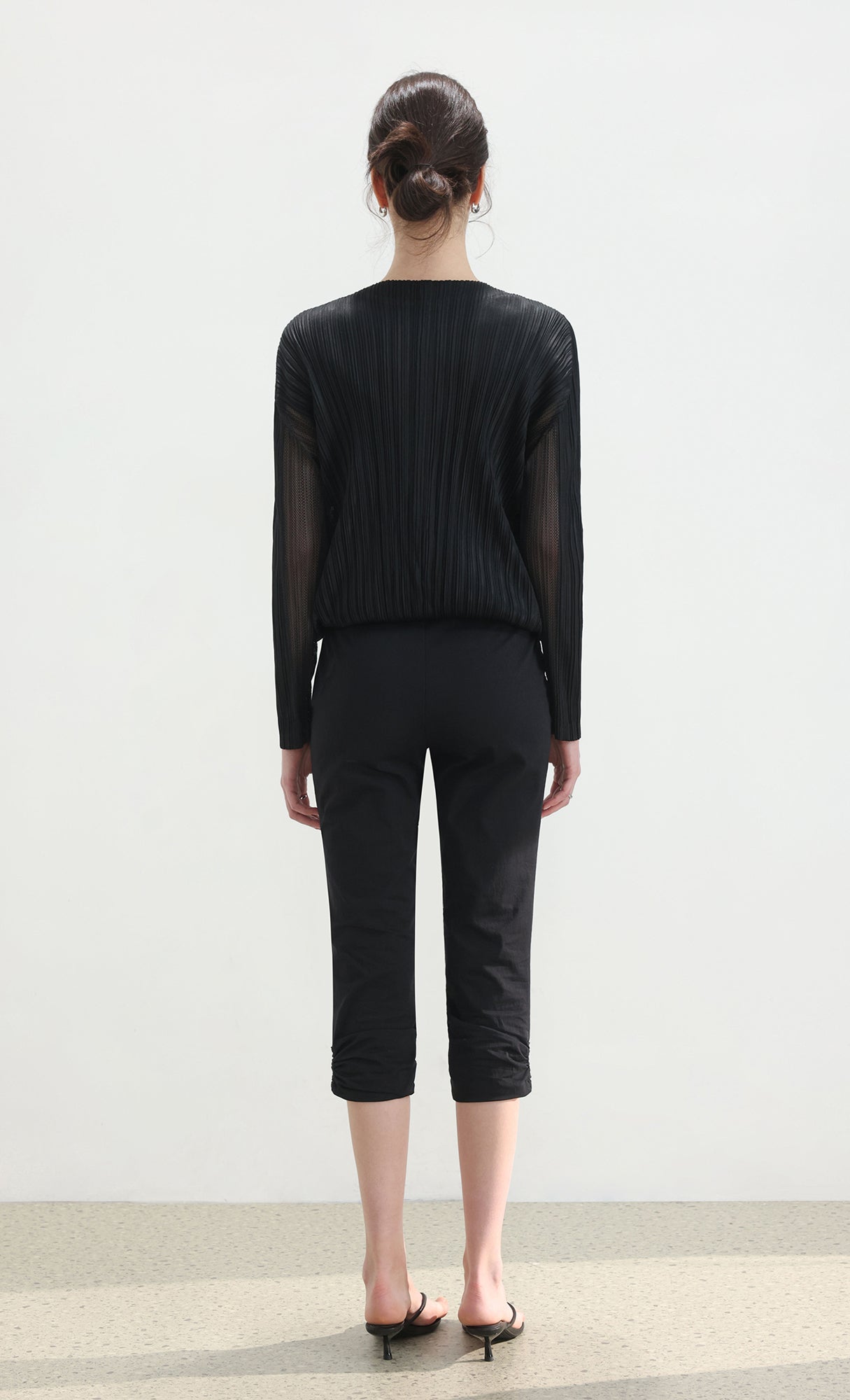 Lina pleated blouson jumper_black