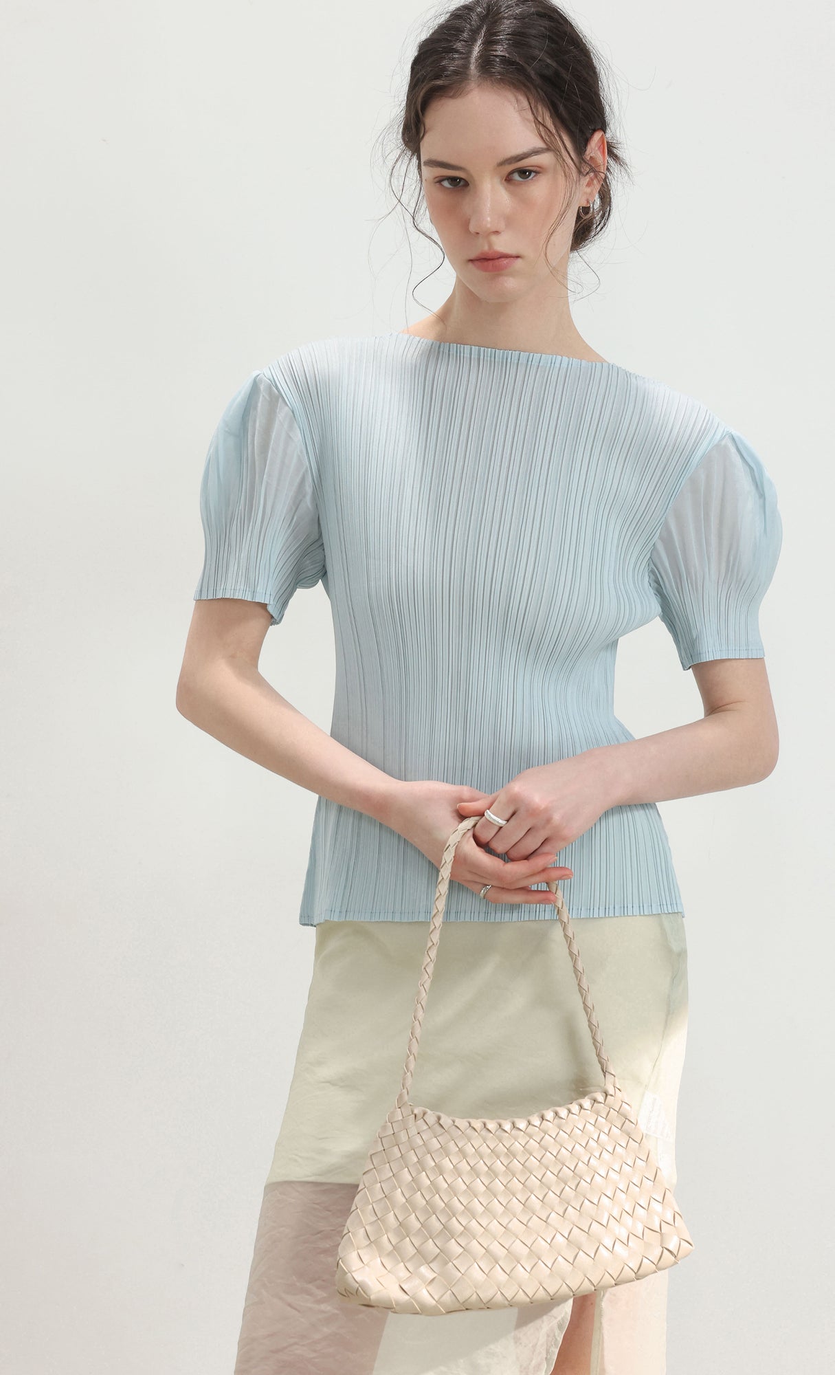 Nesia weaving shouler bag_ivory