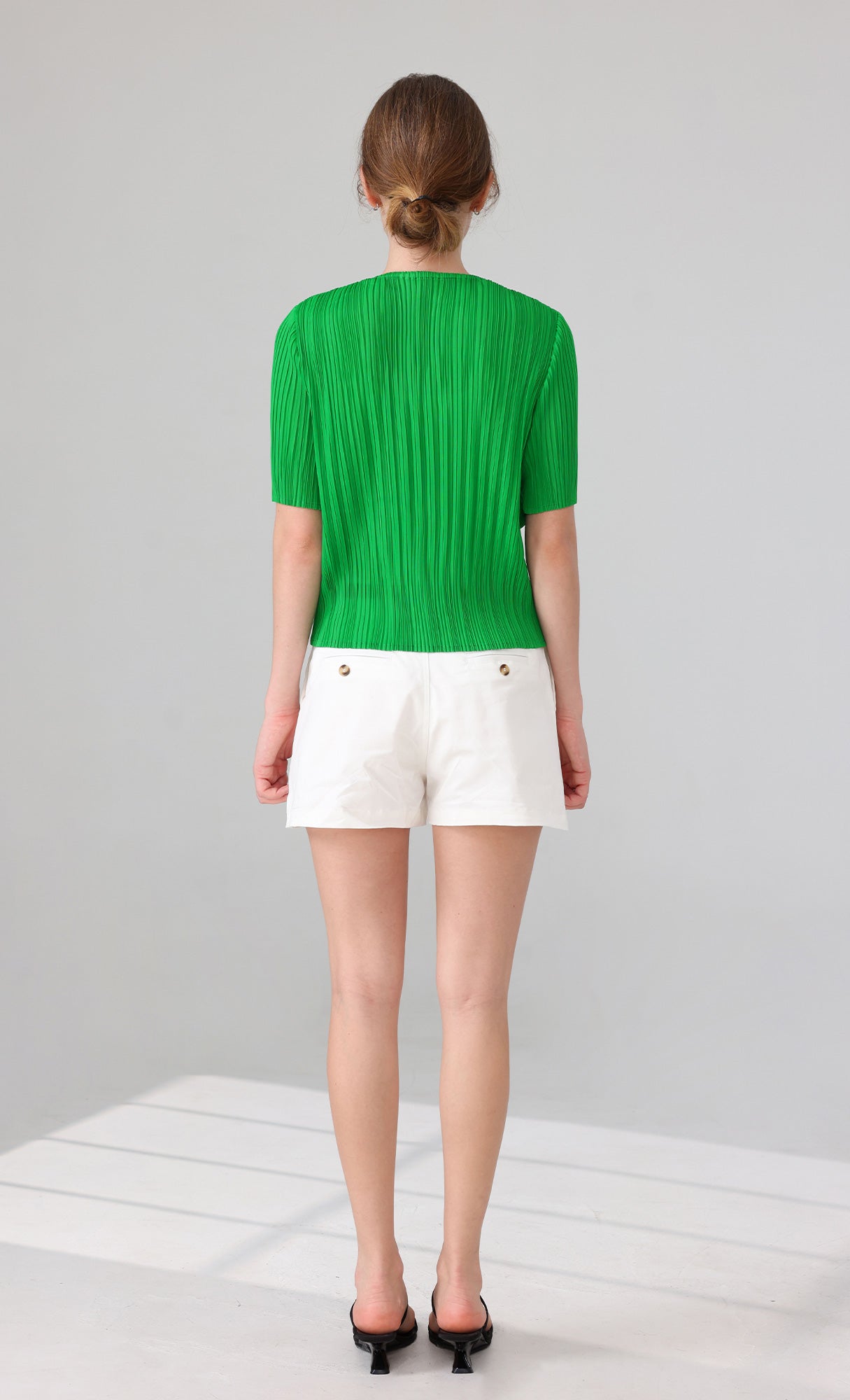Parky Pleated Top_green