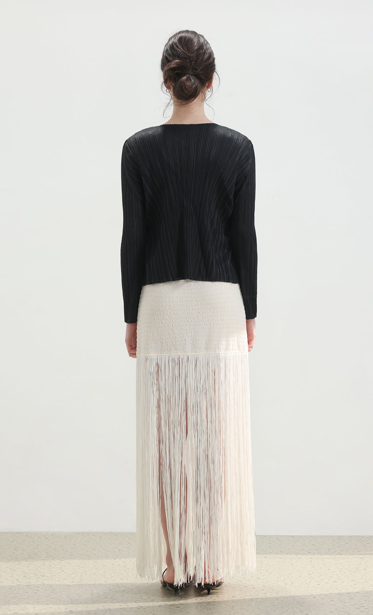 Pia pleated cardigan_black