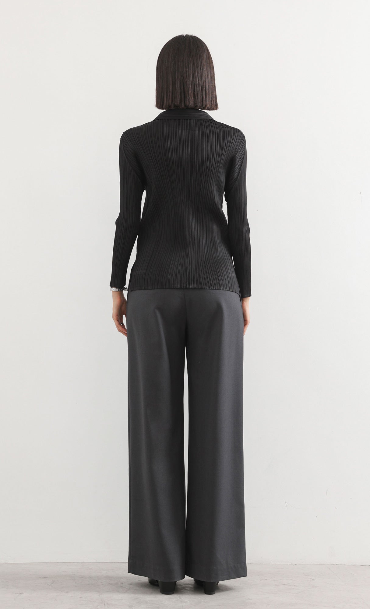 hush pleated shirts_black