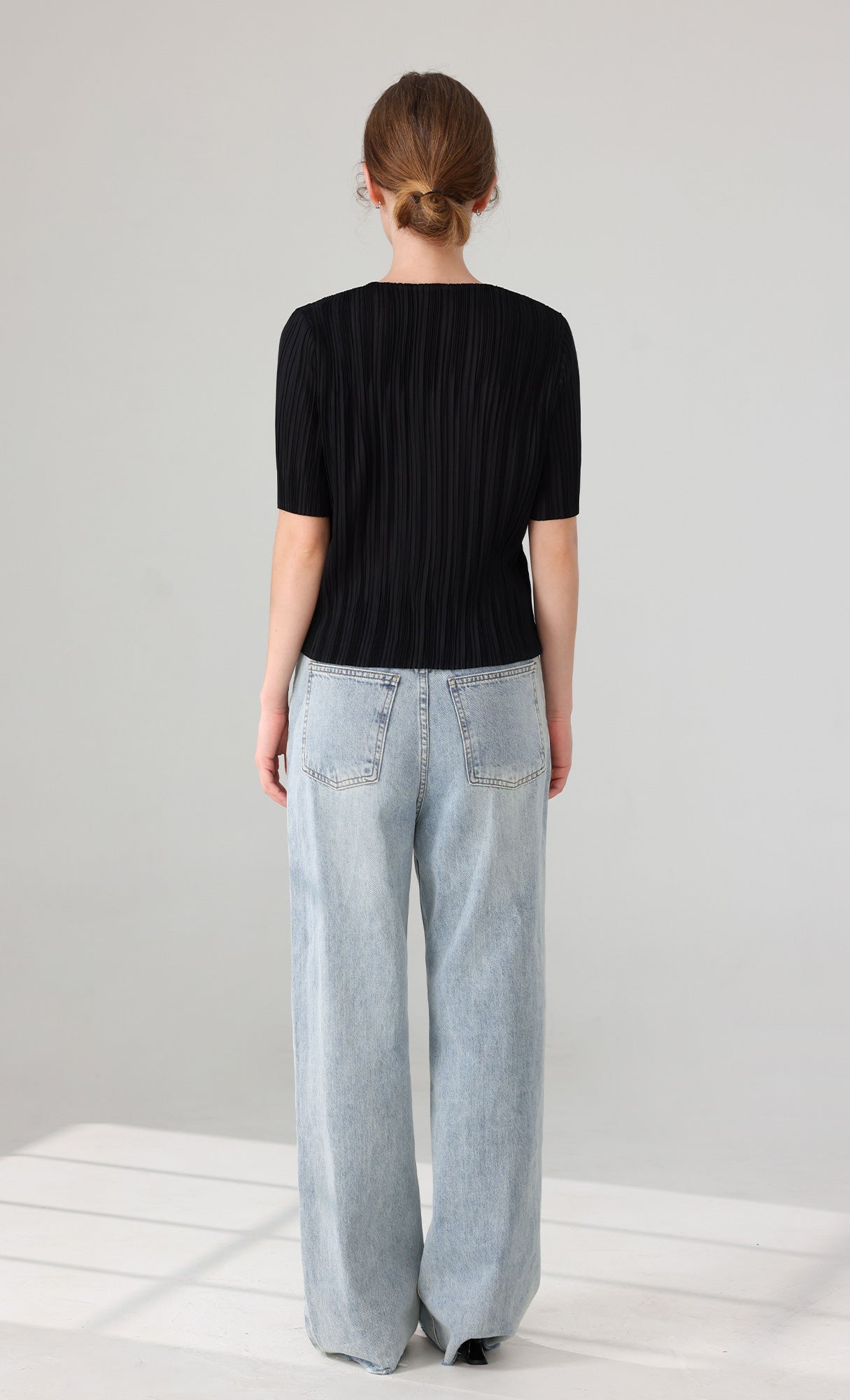 Parky Pleated Top_black
